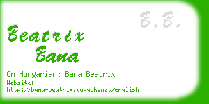 beatrix bana business card